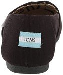 TOMS Women's Black Recycled Cotton Flats, Size 38.5