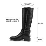 DREAM PAIRS Women's Comfy Knee High Riding Boots
