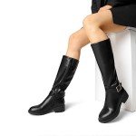 DREAM PAIRS Women's Comfy Knee High Riding Boots