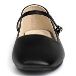 Chic Black Mary Jane Flats with Adjustable Strap