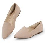 Nude Suede Pointed Toe Women’s Slip-On Flats
