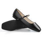 Chic Black Mary Jane Flats with Adjustable Strap