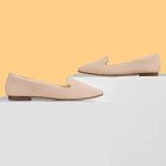 Nude Suede Pointed Toe Women’s Slip-On Flats