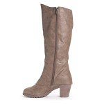 MUK LUKS Women's Taupe Lacy Leo Boots