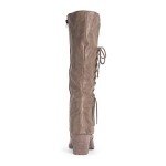 MUK LUKS Women's Taupe Lacy Leo Boots