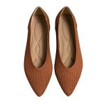 Comfortable Knit Pointed Toe Flats for Women