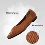 Comfortable Knit Pointed Toe Flats for Women