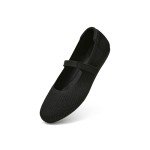 Black Adjustable Strap Ballet Flats for Women
