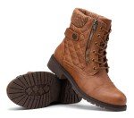 Vepose Women’s Lace-up Combat Ankle Boots - Brown
