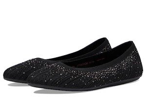 SKECHERS Women's Glitzy Ballet Flat in Black