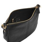 Fossil Women's Jolie Black Leather Crossbody Bag
