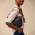 Fossil Women's Jolie Black Leather Crossbody Bag