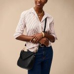 Fossil Women's Jolie Black Leather Crossbody Bag