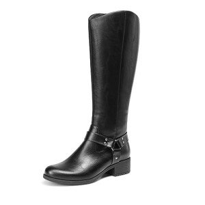 Knee High Comfortable Black Riding Boots for Women