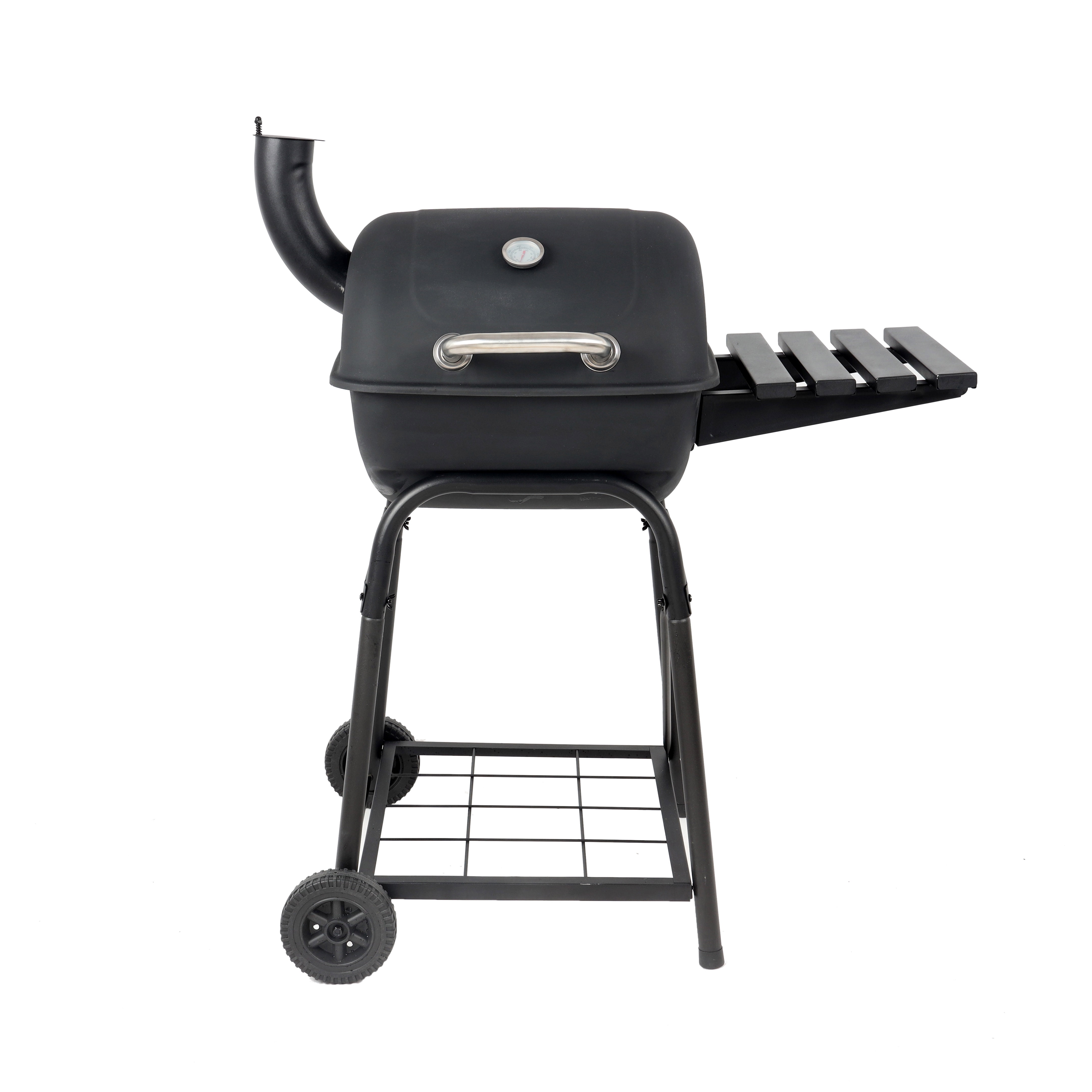 26" Mini Barrel Charcoal Grill with Side Shelf