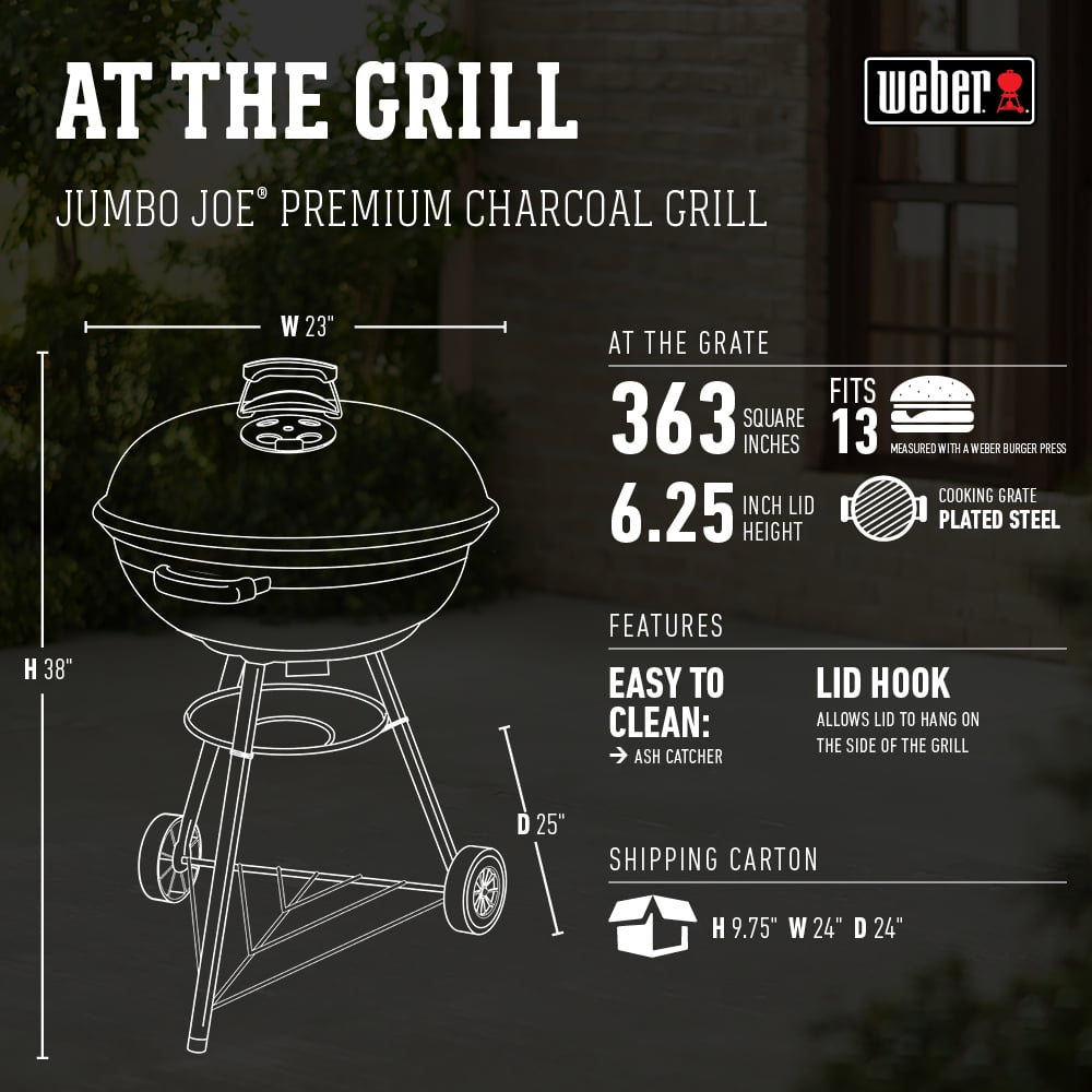 Weber Jumbo Joe 22" Black Charcoal Grill