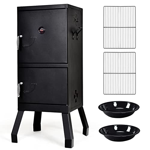 Giantex Vertical Charcoal Smoker with Grill Racks