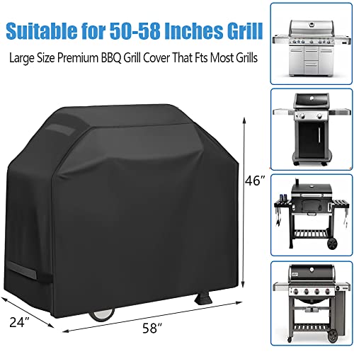 Waterproof BBQ Grill Cover - 58 inch - Rip-Proof