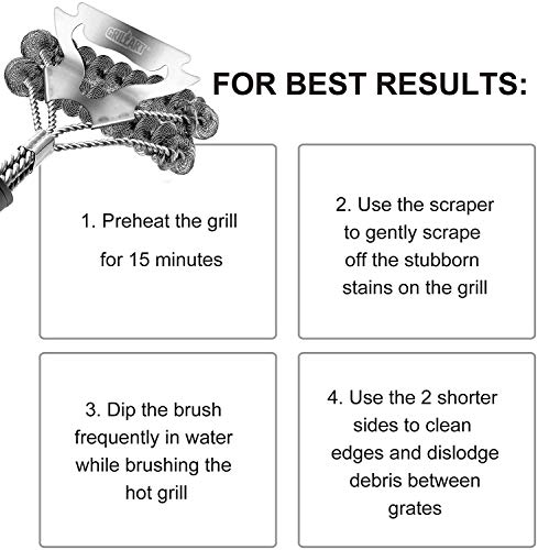 GRILLART Bristle-Free BBQ Grill Cleaner Brush