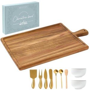 Acacia Charcuterie Board Gift Set with Knives