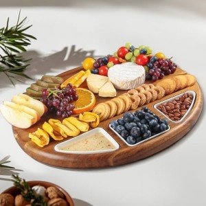 Acacia Wood Cheese and Charcuterie Board Set