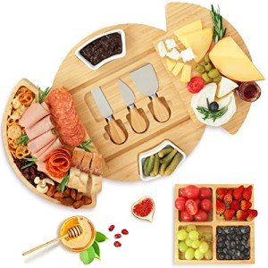 Bamboo Charcuterie Board and Cheese Knife Set