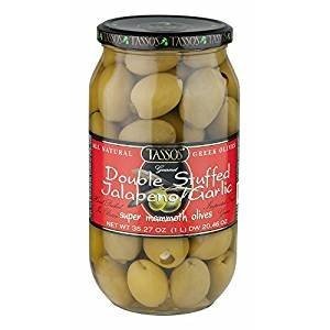 Jalapeno and Garlic Olives - 1 Liter Pack of 6
