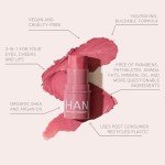 Vegan 3-in-1 Multistick for Cheeks, Lips, Eyes