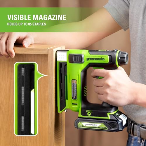 Greenworks 24V Cordless 2-in-1 Staple and Nail Gun