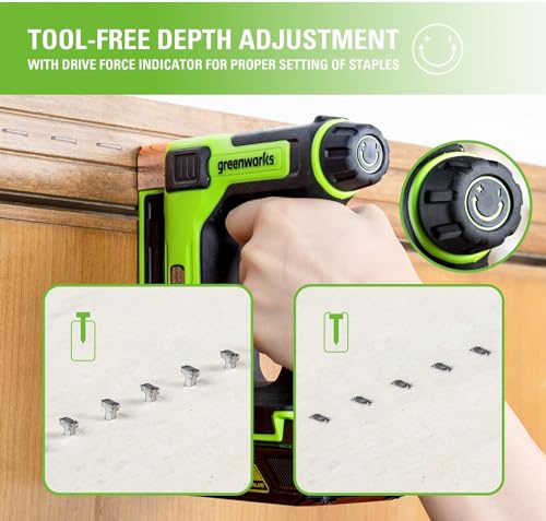 Greenworks 24V Cordless 2-in-1 Staple and Nail Gun