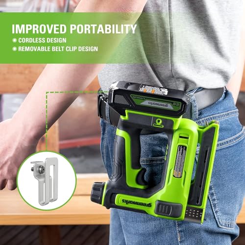 Greenworks 24V Cordless 2-in-1 Staple and Nail Gun