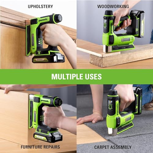 Greenworks 24V Cordless 2-in-1 Staple and Nail Gun