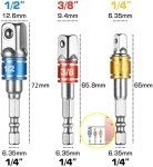 Flexible Drill Bit Extension with Universal Socket Adapters