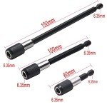 Flexible Drill Bit Extension with Universal Socket Adapters