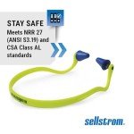 Sellstrom Hi-Vis Reusable Banded Earplugs - 25dB