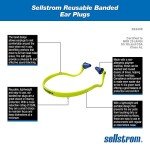Sellstrom Hi-Vis Reusable Banded Earplugs - 25dB