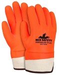 MCR Safety Orange PVC Foam Lined Work Gloves