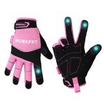 WORKPRO Pink Touch Screen Safety Work Gloves