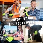 Hi-Vis Reflective Safety Work Gloves, Touchscreen