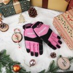 WORKPRO Pink Touch Screen Safety Work Gloves