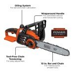BLACK+DECKER 20V MAX 10-Inch Cordless Chainsaw Kit