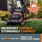 Worx 40V 14" Cordless Lawn Mower with Batteries
