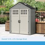 Suncast 6' x 3' Heavy-Duty Outdoor Storage Shed
