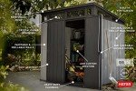 Keter Artisan 7x7 Outdoor Storage Shed – Gray