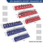 WORKPRO 6-Piece Magnetic Socket Organizer Set