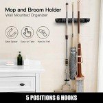 IMILLET Wall Mounted Mop and Broom Organizer