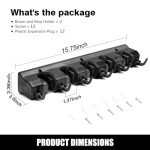 IMILLET Wall Mounted Mop and Broom Organizer