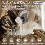 Yaludm Full Face Respirator with Activated Carbon Filter