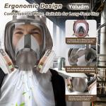 Yaludm Full Face Respirator with Activated Carbon Filter