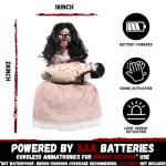 Creepy Animated Skeleton & Doll Halloween Decoration